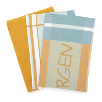 Guten Morgen - 2 X Geschirr- 1 X Küchentuch im Set