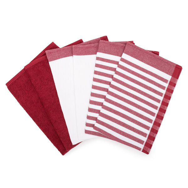 Superior - 4 X Geschirr- 2 X Küchentuch im Set