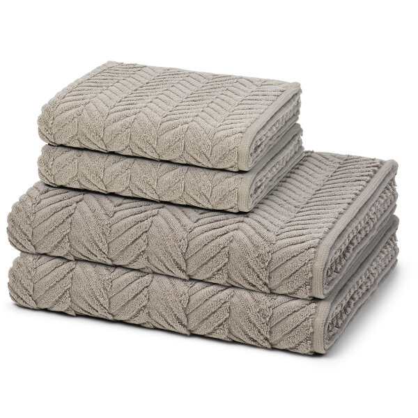 Sensual Skin Zopf - Set 4 Teile: 2 x Handtuch 2 x Duschtuch