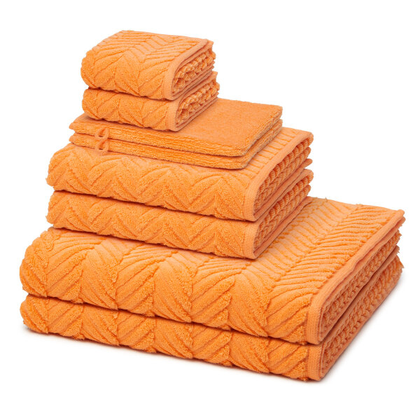 Sensual Skin Zopf - Set 8 Teile: 2 x Waschhandschuh 2 x Gästetuch 2 x Duschtuch 2 x Handtuch