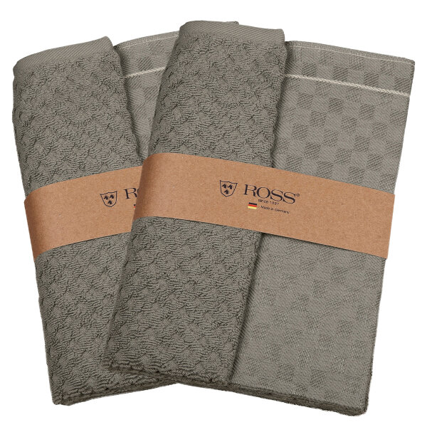 Halbleinen - 2 X Geschirr- 2 X Küchentuch im Set