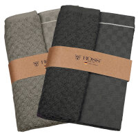 Halbleinen - 2 X Geschirr- 2 X Küchentuch im Set