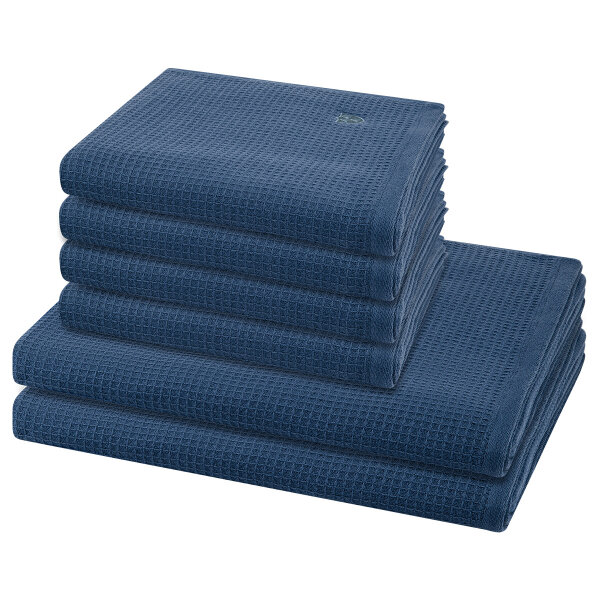 Pique - Set 6 Teile: 4 x Handtuch 2 x Duschtuch
