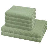 Pique - Set 6 Teile: 4 x Handtuch 2 x Duschtuch