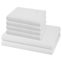 Pique - Set 6 Teile: 4 x Handtuch 2 x Duschtuch