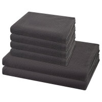 Pique - Set 6 Teile: 4 x Handtuch 2 x Duschtuch