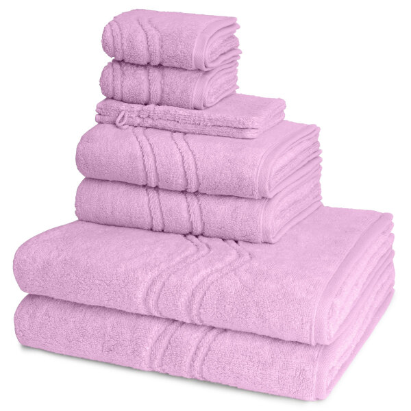 Cashmere feeling - Set 8 Teile: 2 x Waschhandschuh 2 x Gästetuch 2 x Duschtuch 2 x Handtuch