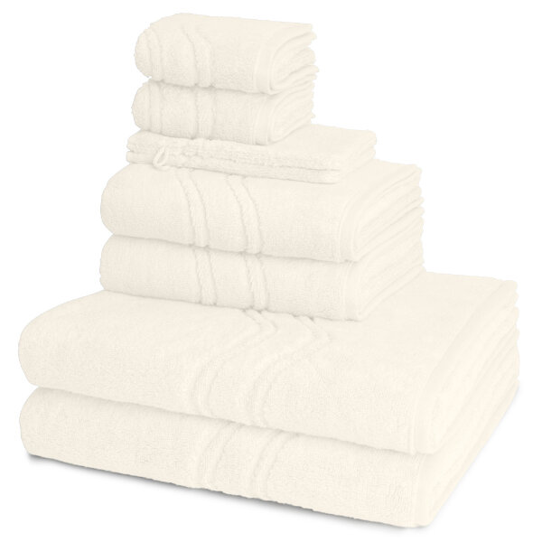 Cashmere feeling - Set 8 Teile: 2 x Waschhandschuh 2 x Gästetuch 2 x Duschtuch 2 x Handtuch