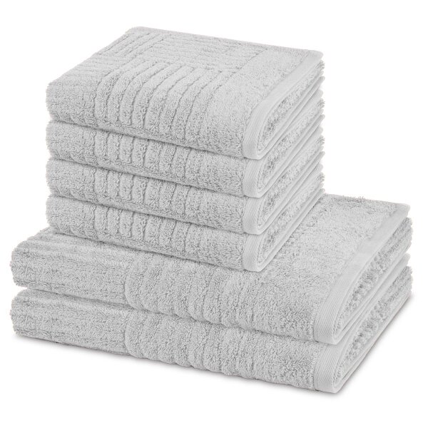 Carre - Set 6 Teile: 4 x Handtuch 2 x Duschtuch