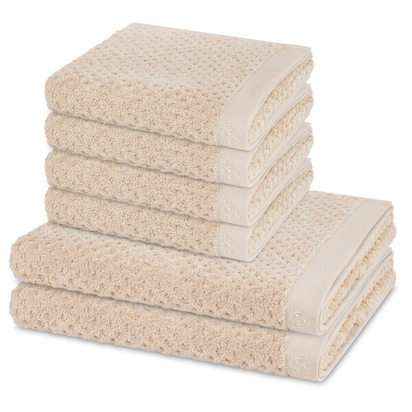 Harmony - Set 6 Teile: 4 x Handtuch 2 x Duschtuch