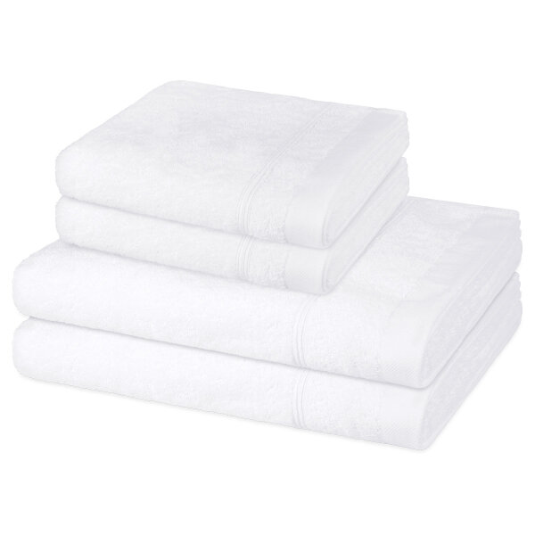 Rubin - Set 4 Teile: 2 x Handtuch 2 x Duschtuch