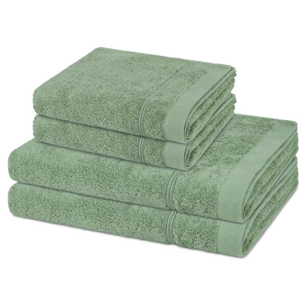 Rubin - Set 4 Teile: 2 x Handtuch 2 x Duschtuch