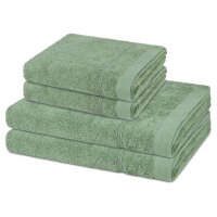 Rubin - Set 4 Teile: 2 x Handtuch 2 x Duschtuch