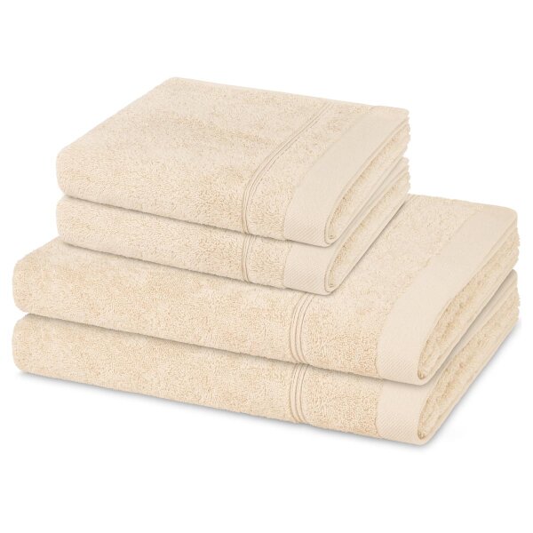 Rubin - Set 4 Teile: 2 x Handtuch 2 x Duschtuch