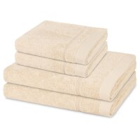 Rubin - Set 4 Teile: 2 x Handtuch 2 x Duschtuch