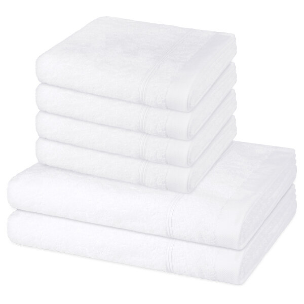 Rubin - Set 6 Teile: 4 x Handtuch 2 x Duschtuch