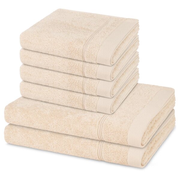 Rubin - Set 6 Teile: 4 x Handtuch 2 x Duschtuch