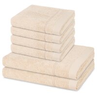 Rubin - Set 6 Teile: 4 x Handtuch 2 x Duschtuch