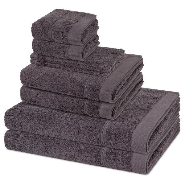 Rubin - Set 8 Teile: 2 x Waschhandschuh 2 x Gästetuch 2 x Duschtuch 2 x Handtuch