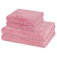 Premium - Set 4 Teile: 2 x Handtuch 2 x Duschtuch