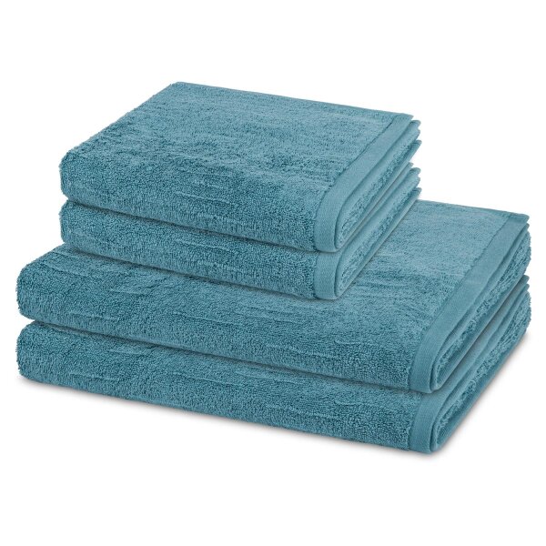 Premium - Set 4 Teile: 2 x Handtuch 2 x Duschtuch