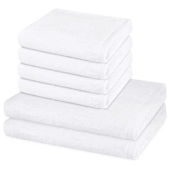 Premium - Set 6 Teile: 4 x Handtuch 2 x Duschtuch