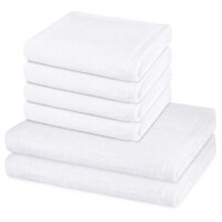 Premium - Set 6 Teile: 4 x Handtuch 2 x Duschtuch