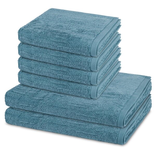Premium - Set 6 Teile: 4 x Handtuch 2 x Duschtuch