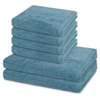 Premium - Set 6 Teile: 4 x Handtuch 2 x Duschtuch