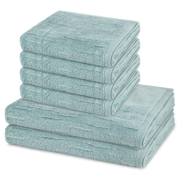 Premium - Set 6 Teile: 4 x Handtuch 2 x Duschtuch