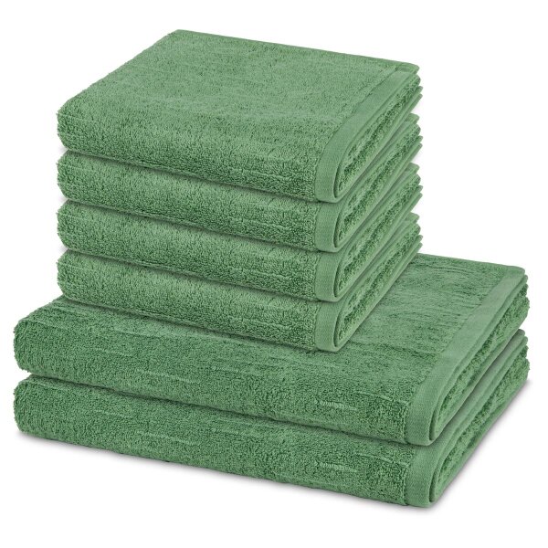 Premium - Set 6 Teile: 4 x Handtuch 2 x Duschtuch