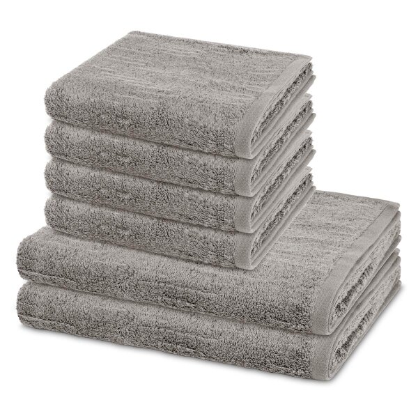 Premium - Set 6 Teile: 4 x Handtuch 2 x Duschtuch