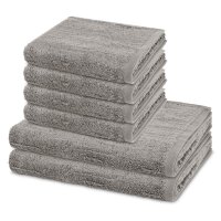 Premium - Set 6 Teile: 4 x Handtuch 2 x Duschtuch