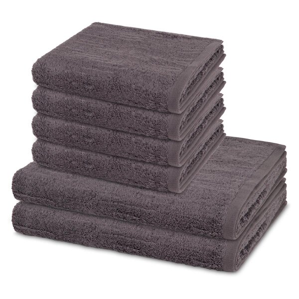 Premium - Set 6 Teile: 4 x Handtuch 2 x Duschtuch