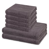 Premium - Set 6 Teile: 4 x Handtuch 2 x Duschtuch