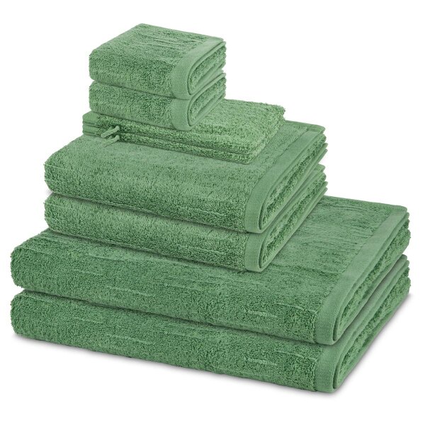 Premium - Set 8 Teile: 2 x Waschhandschuh 2 x Gästetuch 2 x Duschtuch 2 x Handtuch