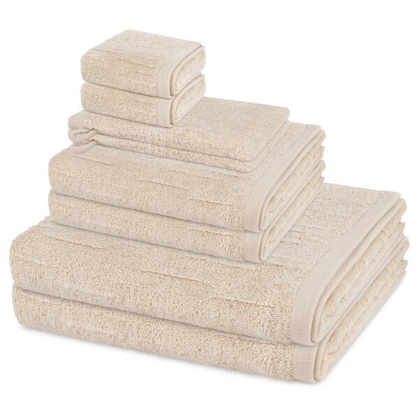 Premium - Set 8 Teile: 2 x Waschhandschuh 2 x Gästetuch 2 x Duschtuch 2 x Handtuch