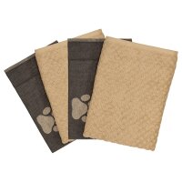 Hundepfoten - 2 X Geschirr- 2 X Küchentuch im Set