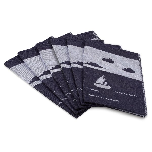 Maritim - 6 X Geschirrtuch im Set