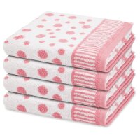 Punkte allover - Set 4 Teile: 4 x Handtuch
