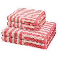 Grafik - Set 4 Teile: 2 x Handtuch 2 x Duschtuch