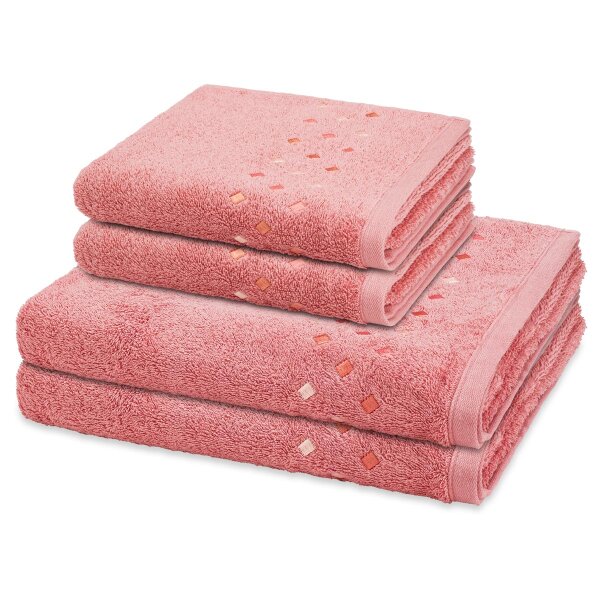 Stoneline - Set 4 Teile: 2 x Handtuch 2 x Duschtuch