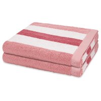 Doubleface Stripes - Set 2 Teile: 2 x Duschtuch