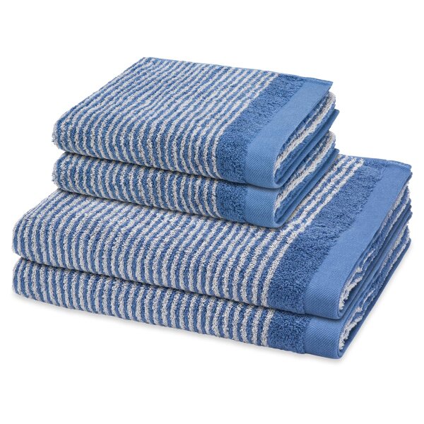 Stripes - Set 4 Teile: 2 x Handtuch 2 x Duschtuch